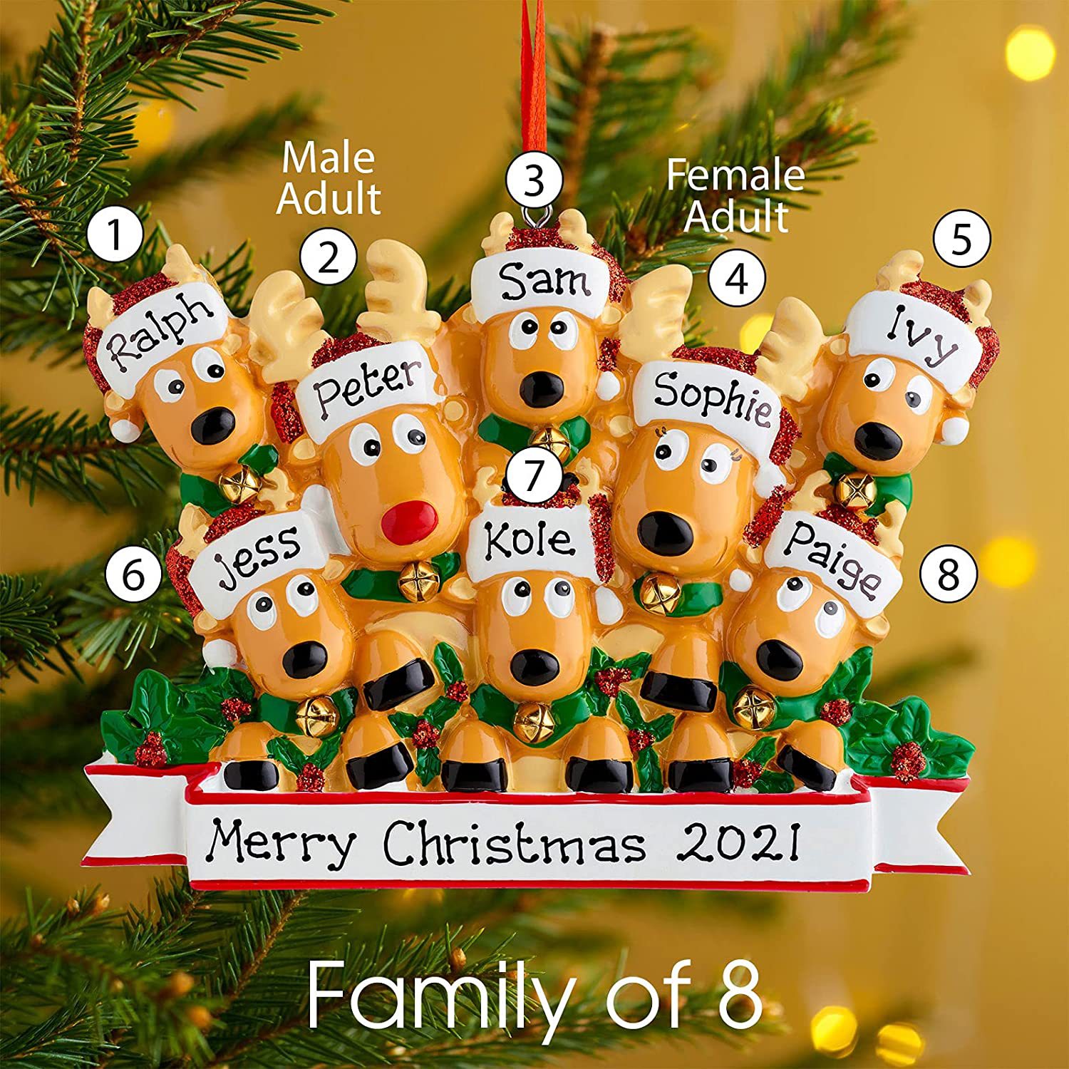 Candle Lighter - DIY Write Name Personalized Resin Reindeer