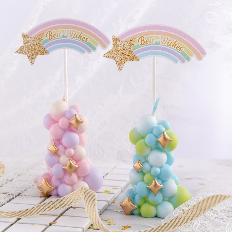 Colorful balloon pillar candle - огляд і ціна Paraffin Wax