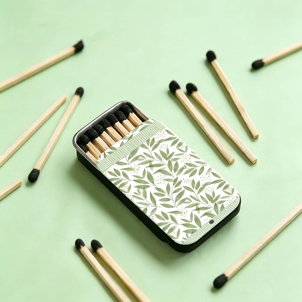 Green Leaf Pattern Tin Matchbo - огляд і ціна Candle Lighter