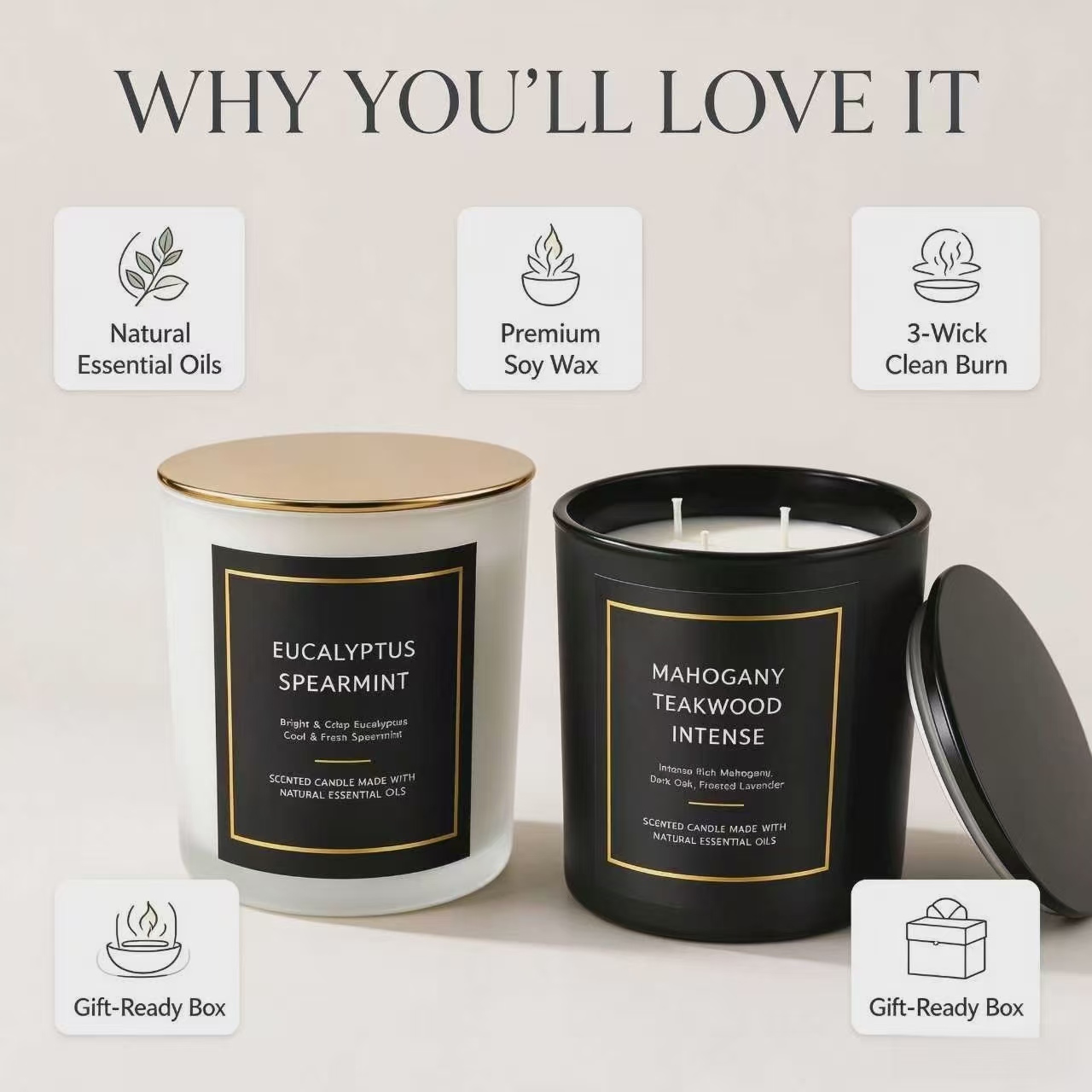 Scented Candles Romantic Air F - огляд і ціна Soy Wax