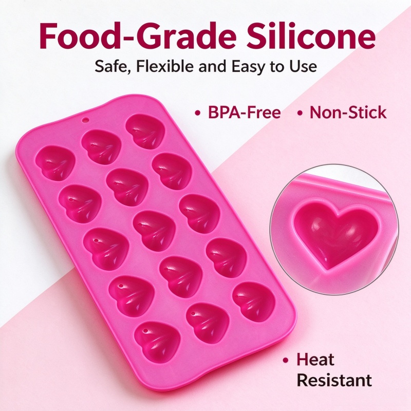 3D Love Heart Silicone Mold Fo - огляд і ціна Candle Molds