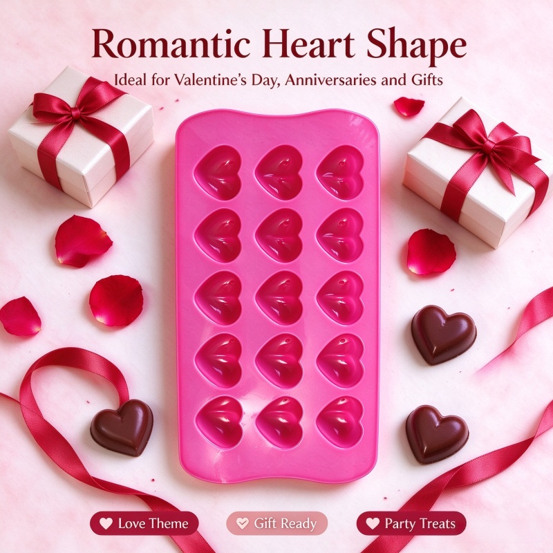 3D Love Heart Silicone Mold Fo - огляд і ціна Candle Molds