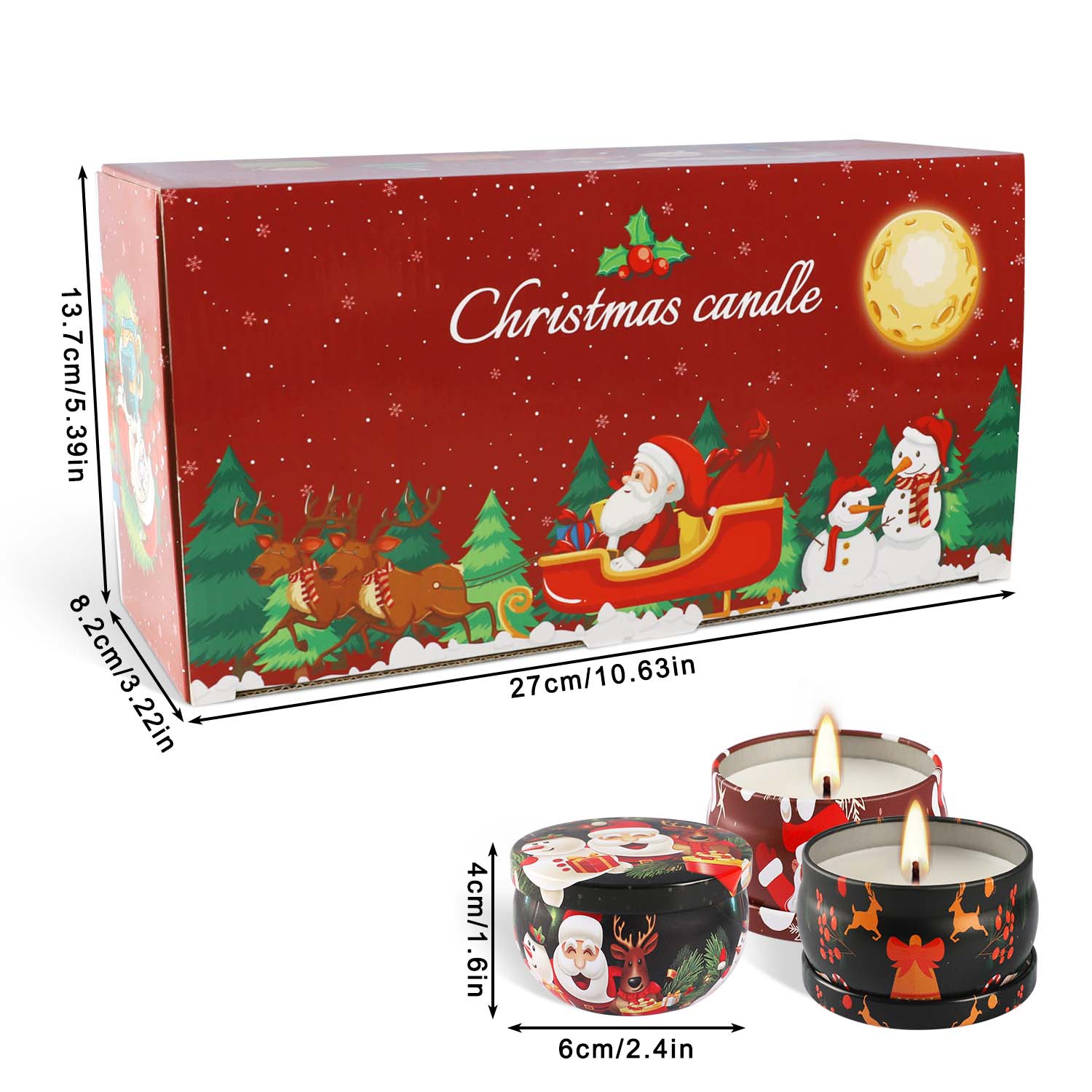 2.3 inch, 16-Piece Christmas S - огляд і ціна Paraffin Wax