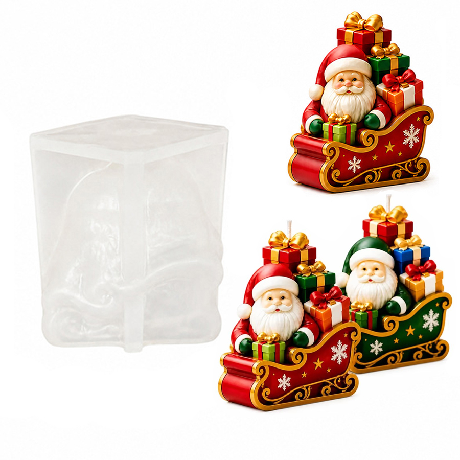 Sled Santa Claus and Gift Box  - огляд і ціна Candle Containers